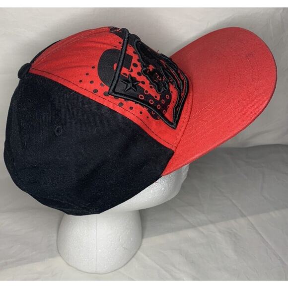 California Republic Snapback Red Black Top Level Men's Cap Adjustable Cali Bear - Picture 7 of 8